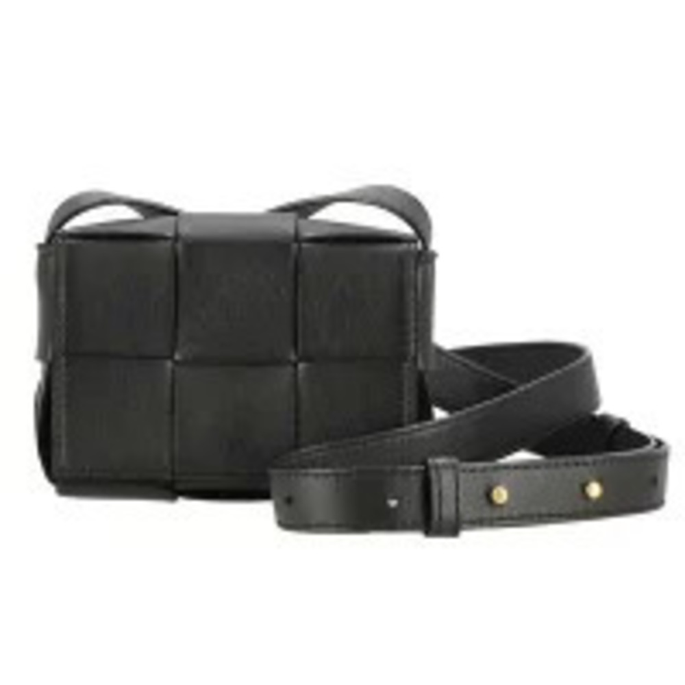 Bottega Veneta Intrecciato Cassette Shoulder Bag Black